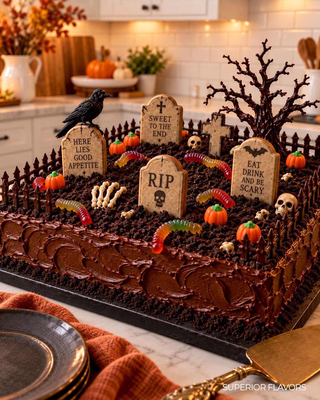 The Original Haunted Graveyard Cake